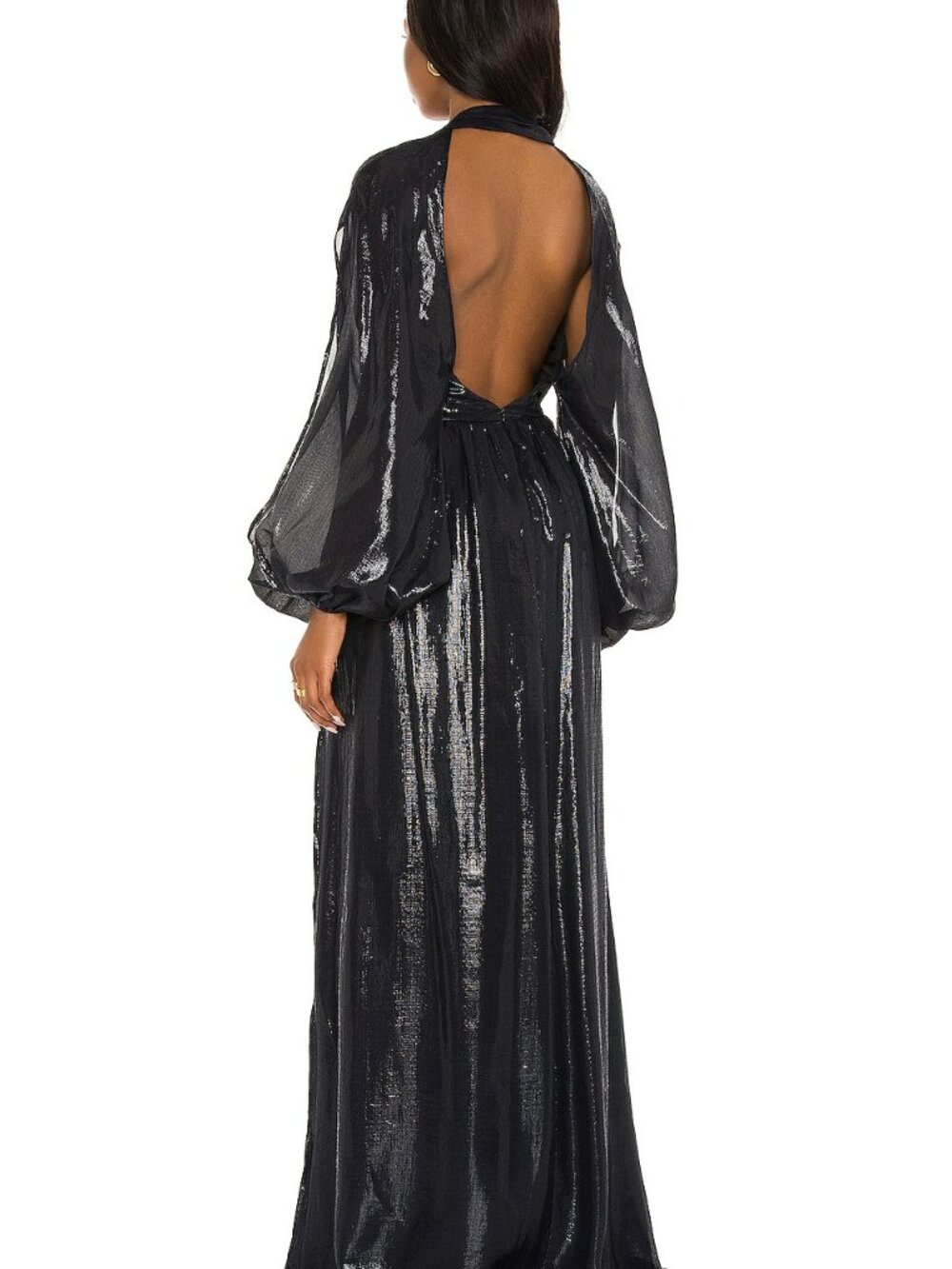 NWT House of Harlow 1960 x REVOLVE Imara Black Maxi Dress. SZ L - Picture 5 of 6
